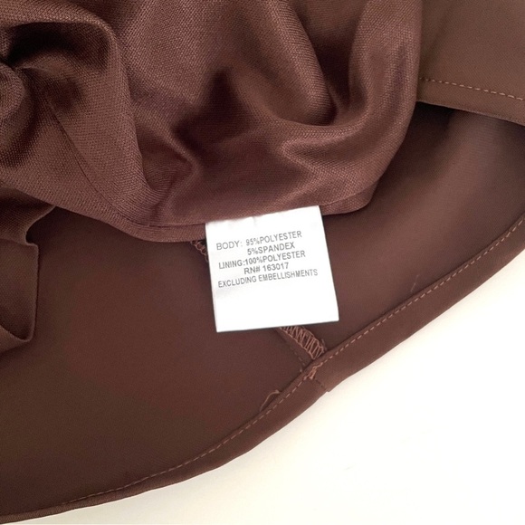 Princess Polly Lillie Long Sleeve Mini Dress Brown NWT - Picture 12 of 14